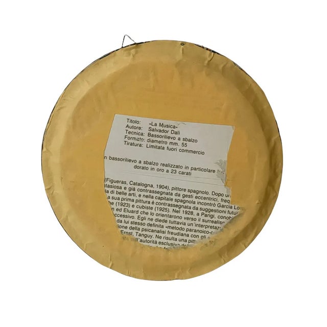 Embossed Gilded Bas-Relief after Salvador Dali For Sale - Image 3 of 4