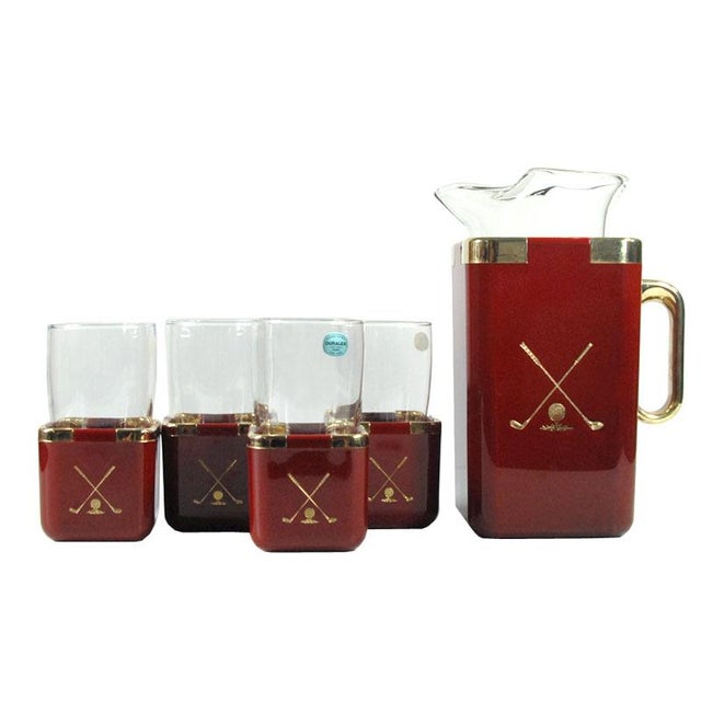 Hollywood Regency Glasses and Jug Set from Hans Turnwald, 1970s, Set of 5 For Sale - Image 9 of 9