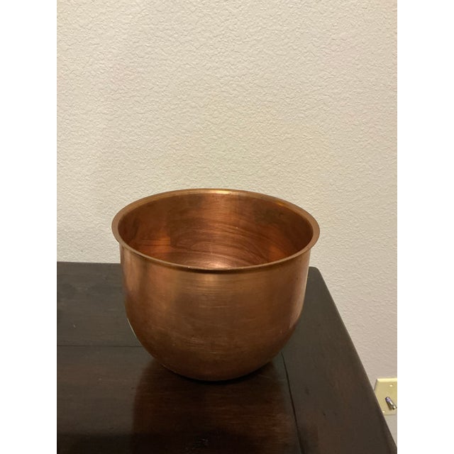 Large Vintage Copper Bowl/Vessel For Sale - Image 4 of 12