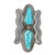 Contemporary sz9 Large Chris Etsitty Navajo sterling high grade turquoise ring For Sale - Image 3 of 8