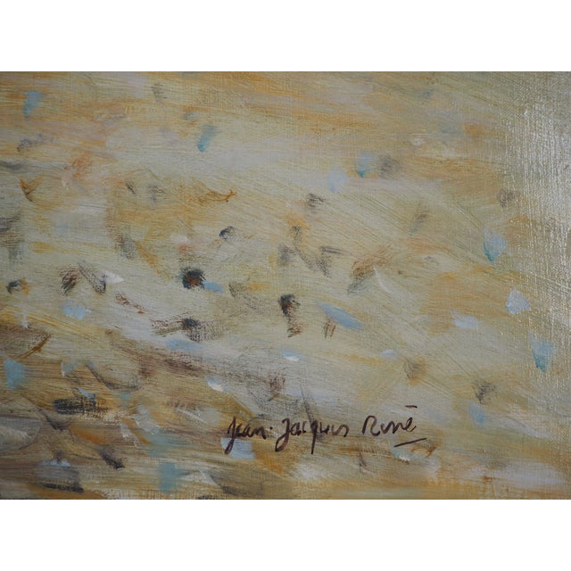 Low Tide at Pourville Oil on Canvas by Jean-Jacques René For Sale - Image 7 of 8