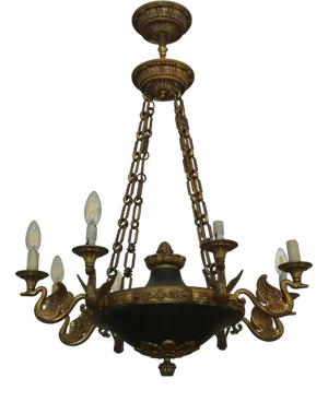 Empire Style Bronze Chandelier, France