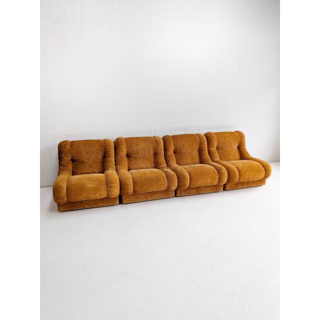1970s Italian Modular Lounge Chairs, 1970s, Set of 4 For Sale - Image 5 of 6