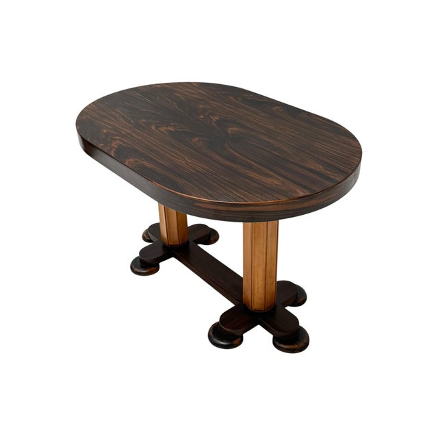 Art Deco Oval Center Table by Gebroeders Reens, 1930s For Sale - Image 4 of 13