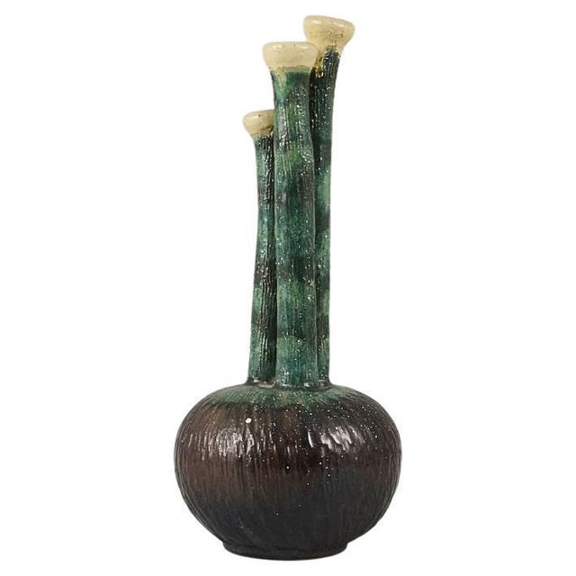Scandinavian Modern Tulip Vase in Ceramic from Arne Säfström, 1890s, Set of 2 For Sale - Image 6 of 6
