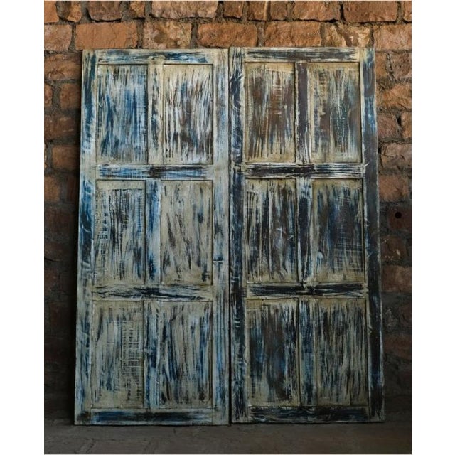 Rustic Carved Wood Whitewash Barn Door Panel 80x32 Chairish