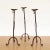 Tall vintage iron candlestick from France, 1940's. Tripod base with twisted stem detail. Iron shows nice age, patina, and...