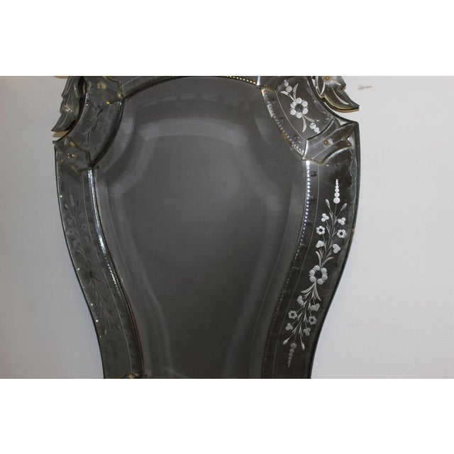 Venice Mirror with Flower Decor, 1950s For Sale - Image 4 of 9