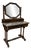 Victorian Dressing Table in Mahogany with Black Marble Top and Mercury Mirror Glass, 1890s For Sale