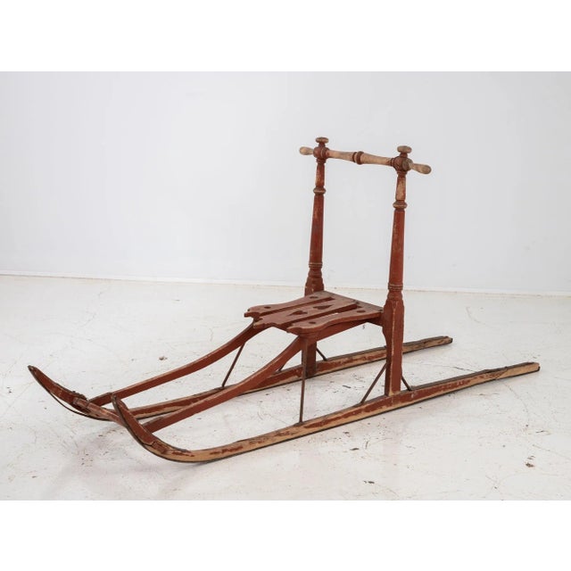 Wood Vintage Swedish Kick Sled For Sale - Image 7 of 12