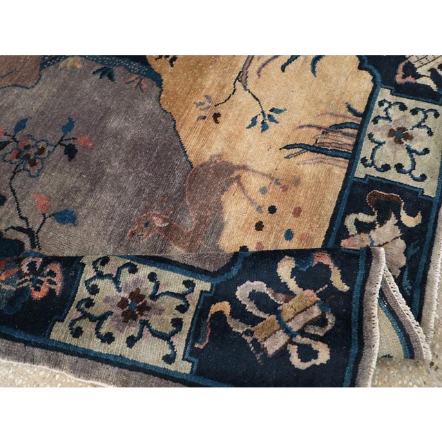 Textile Galerie Shabab Collection Mid-20th Century Chinese Art Deco Accent Rug For Sale - Image 7 of 8