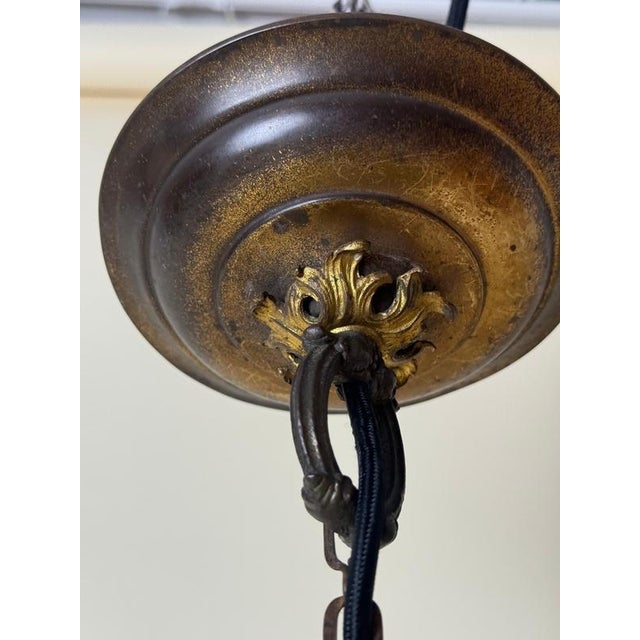 20th Century German Brass and Textured Glass Chinoiserie Lantern, 1920s For Sale - Image 18 of 18