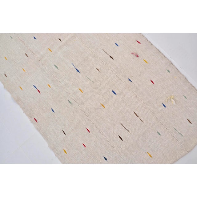 Textile 1960s Minimalist Designer Turkish Hemp Kilim Rug For Sale - Image 7 of 11