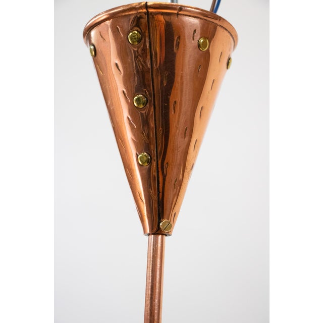 Danish Hammered Copper Cone Pendant Lamps by E. S. Horn Aalestrup, 1950s, Set of 2 For Sale - Image 10 of 14