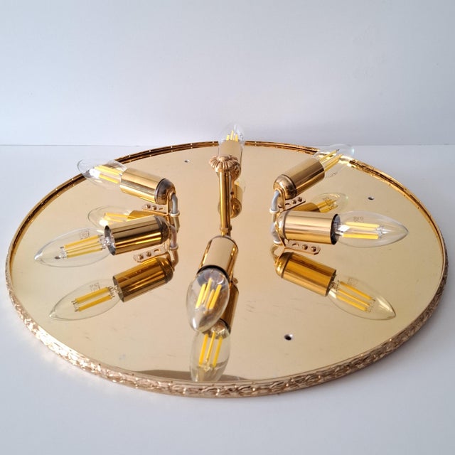 Vintage Ceiling Light in Brass and Lead Crystal from Palwa, Germany, 1960s For Sale - Image 13 of 18