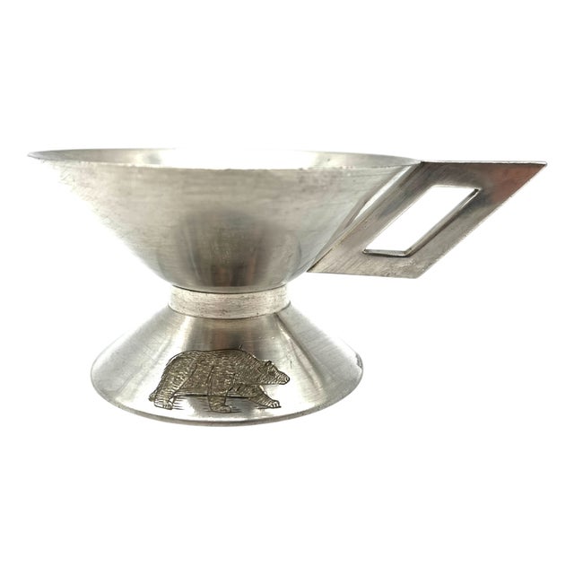 Art Deco Hotel Silverware with Engraved Bear Motif from Gebrüder Hepp, Germany, 1920s For Sale