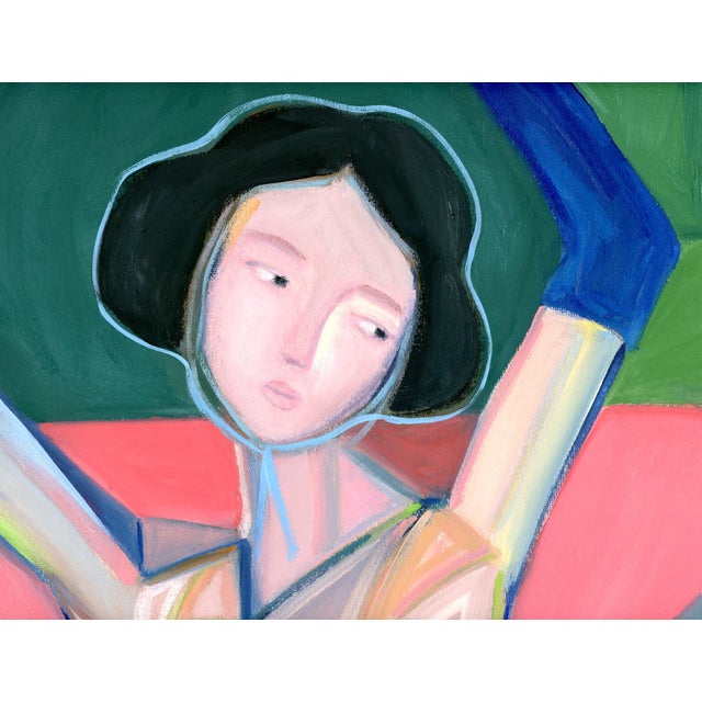 2020s Cubist Contemporary Figure Oil Painting, Signed For Sale - Image 5 of 8