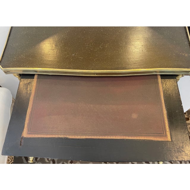 French Napoleon III Ebonized Mechanical Writing Table & Vanity, 19th Century For Sale - Image 9 of 18
