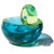 Mid 20th Century Murano Vintage Sommerso Uranium Yellow Green Blue Italian Art Glass Bird Duckling Bowl Dish For Sale - Image 5 of 7