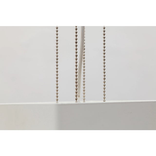 Large Scandinavian Adjustable Metal White Pendant, 1980s For Sale - Image 6 of 7