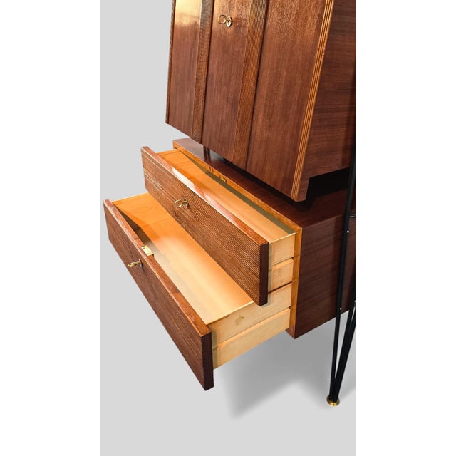 Mid-Century Italian Wall Unit Bookcase with Cabinet Bar, 1960s For Sale - Image 14 of 18