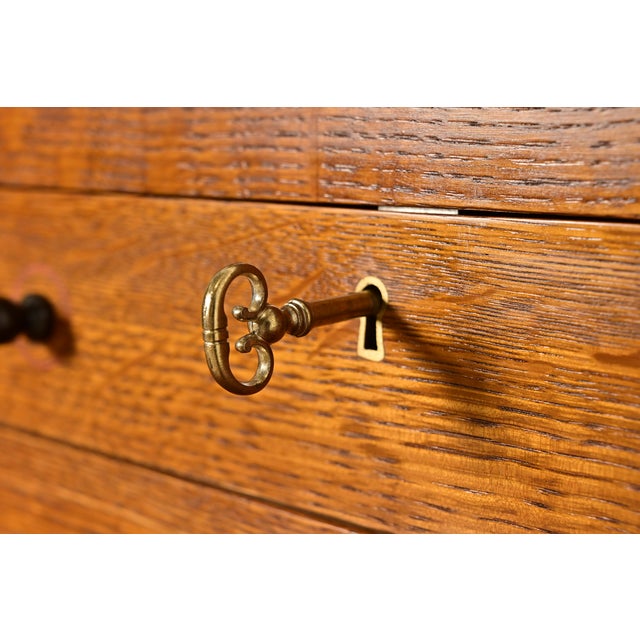 Stickley Harvey Ellis Collection Mission Arts & Crafts Inlaid Oak Jewelry Box For Sale - Image 10 of 15