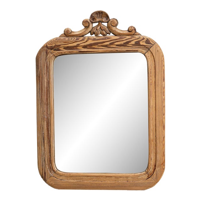19th Century France Amber Wood Mirror For Sale