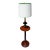 Vintage Solid Mahogany Barley Twist Floor Lamp Table For Sale