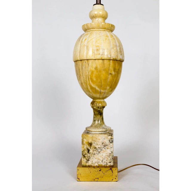 1930s Amber Marble Covered Urn Shape Lamp For Sale - Image 4 of 10