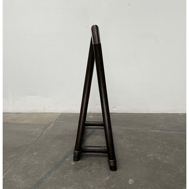 Hollywood Regency Faux Bamboo and Chrome Table Trestles, 1980s, Set of 2 For Sale - Image 18 of 18