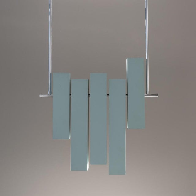 Lacquered Metal Prototype Chandelier from Lumi For Sale - Image 3 of 11