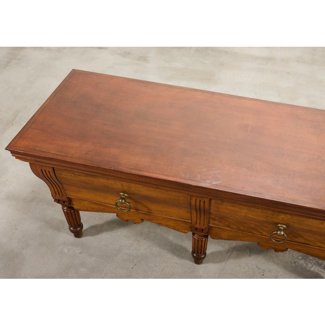 Repurposed 19th C. French Butcher Block Work Table Kitchen Island 8 Ft For Sale - Image 12 of 18