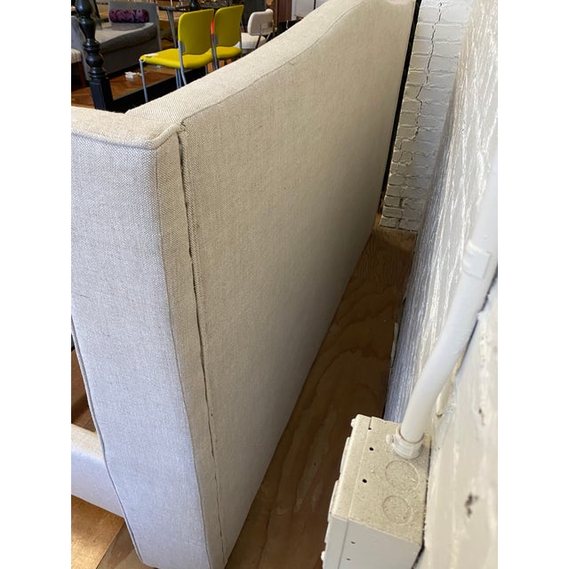 Eastern King Size Saatva Minori Natural Linen Bed Frame Chairish