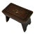 Antique Hand Made American Victorian Folk Art Wood Fireside Footstool With Hand Oil Painted Flowers & Features For Sale