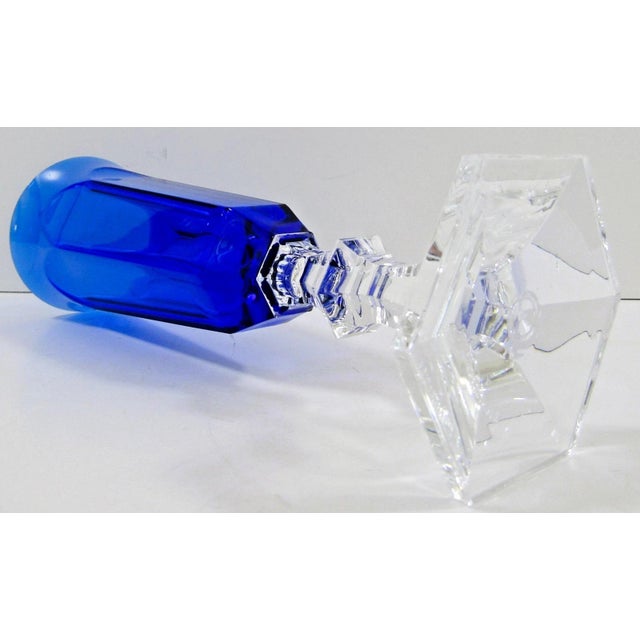 Blue Mario Luca Giusti Blue Acrylic Wine Flute Glasses Set of 6 For Sale - Image 8 of 10