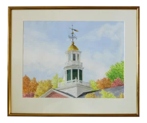 Barbara Ernst Prey Watercolor Painting, Griffin Hall, Williams College