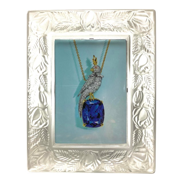Solid Carved Heavy Crystal Photo Frame For Sale