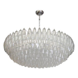 21st Century Clear Murano Poliedri Chandelier or Flush Mount by Fabio LTD For Sale