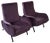 Reclining Chair in Purple Velvet, 1970s For Sale