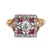 Victorian 19th Century Victorian Old European Cut Diamond Ruby 18k Yellow Gold Platinum Ring, Size 8.5 For Sale - Image 3 of 6