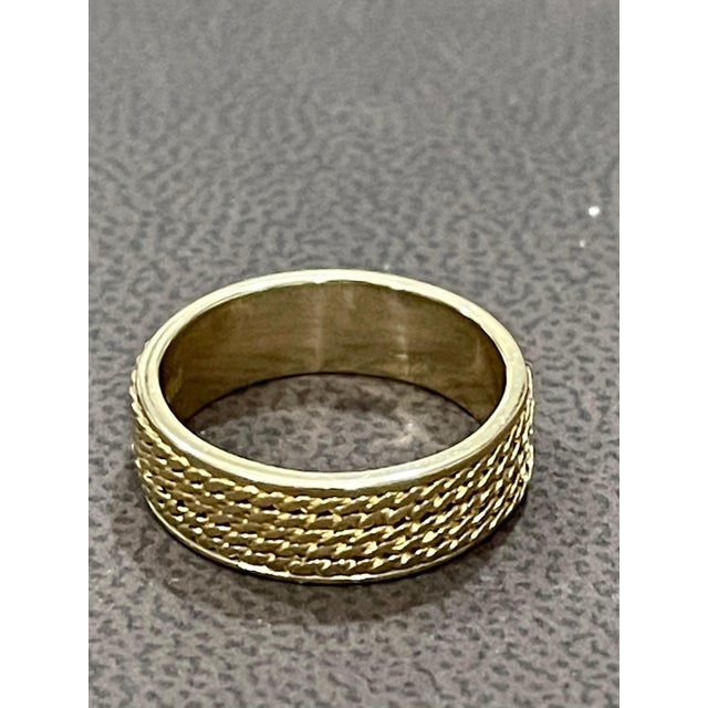 14 Karat Yellow Gold Classic Wide Wedding Band Ring, Unisex For Sale - Image 17 of 18
