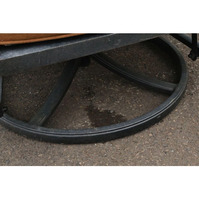 Cast Aluminum Pair Of Outdoor Swivel Lounge Chairs With Cushions For Sale - Image 12 of 18
