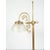 1930s Vintage Art Deco Brass Floor Lamp With Etched Frosted Glass Shade For Sale - Image 5 of 6