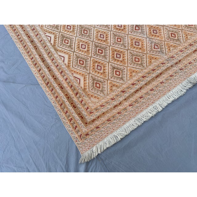 Textile Taimani Diamond Lattice Hand-Knotted Wool Rug - 6'5" X 5'0" For Sale - Image 7 of 13