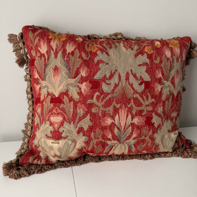 Gerry Nichols Tulip Tapestry and Tassel Pillow For Sale - Image 4 of 9