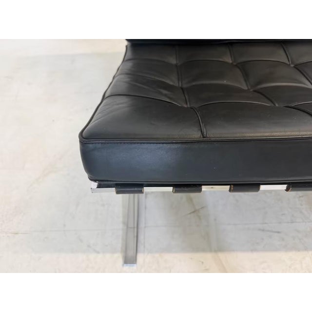 Leather Barcelona Chair by Ludwig Mies Van Der Rohe for Knoll Inc. For Sale - Image 10 of 15