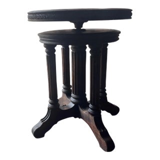Antique Piano Stool From Lyons Music For Sale