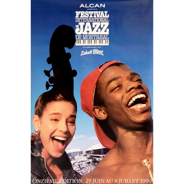 1990 Original Montreal International Jazz Festival Poster For Sale - Image 4 of 4