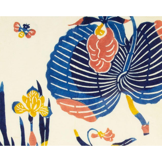 Japanese Stencil Dyed Print by Kichiemon Okamura For Sale - Image 4 of 6