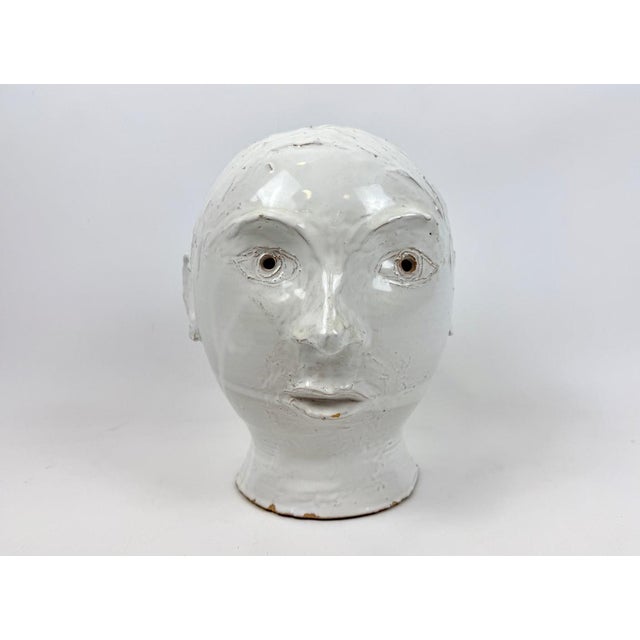 Vintage Danish Artist Ceramic Head, 1980s For Sale - Image 12 of 12